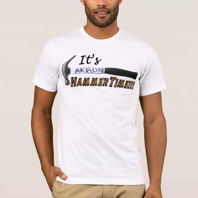 T-shirt Son temps de marteau d'Akron (Devant)