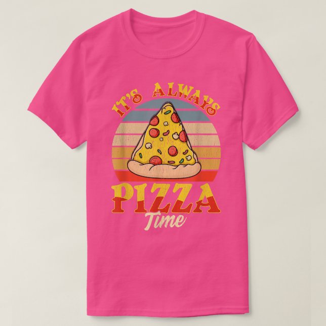 T-shirt Son Temps Toujours Pizza  (Design devant)