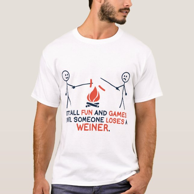 T-shirt son tous les amusement et jeux jusqu'à quelqu'un (Devant)