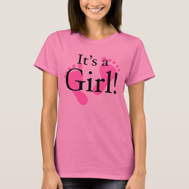 T-shirt Son une fille - bébé, nouveau-né, baby shower (Devant)