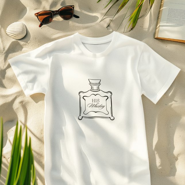 T-shirt Son Whiskey, Couple, Époux, Amusant, Simple Design (Créateur téléchargé)