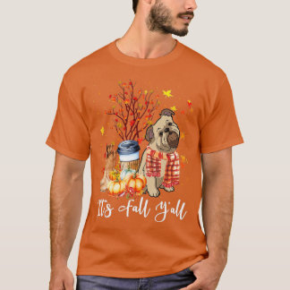 T-shirt Son Yall Bruxelles Griffon Chien Citrouille Fall A