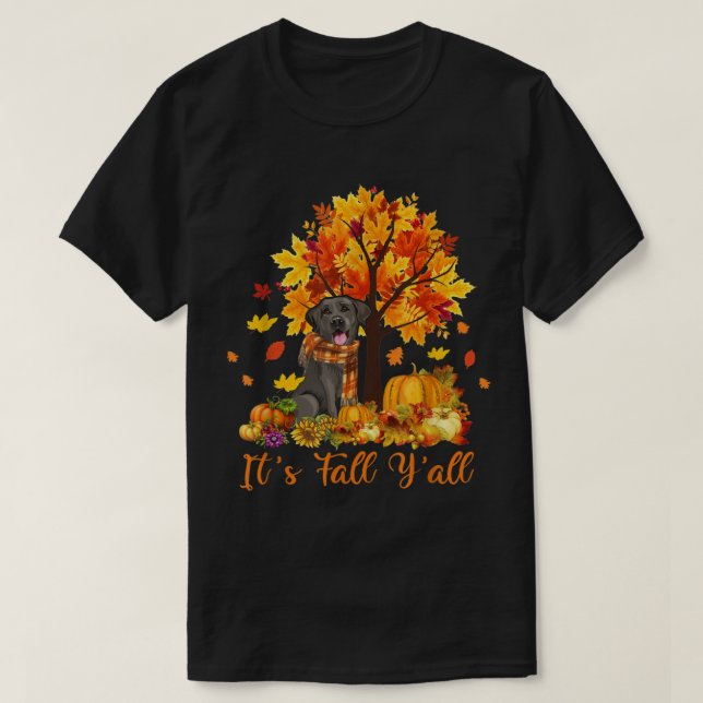 T-shirt Son Yall Labrador Black Lab Halloween Thanksg (Design devant)