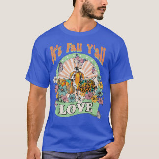 T-shirt Son Yall Vintage Fleur Citrouille Funny Automne