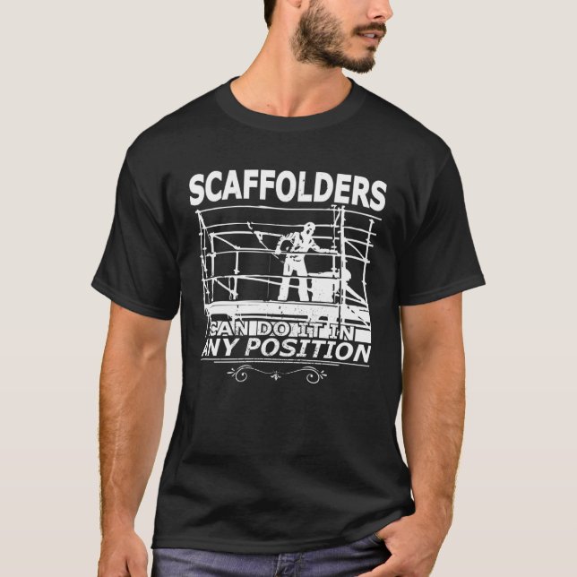 T-shirt Sondage des échafaudages des ouvriers de la constr (Devant)
