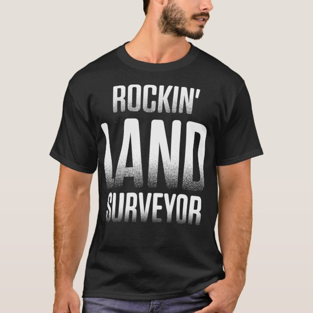 T-shirt Sondage Terrestre Rocking Funny Surveyor (Devant)