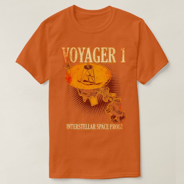 T-shirt sonde spatiale interstellaire Voyager 15 (Design devant)
