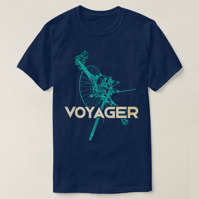 T-shirt sonde spatiale interstellaire Voyager 5 (Design devant)