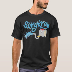 T-shirt Songkran Eléphant vaporisateur d'eau