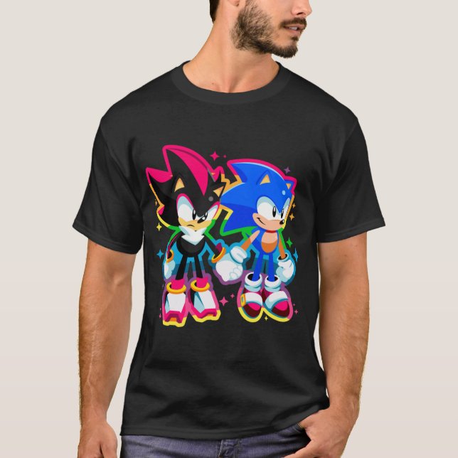 T-shirt sonic shadow girl (Devant)