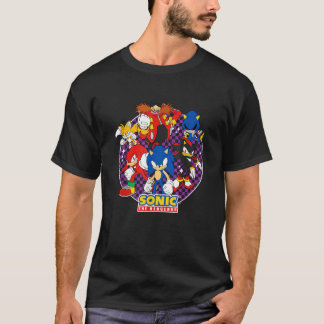 T-shirt Sonic The Hedgehog Heroes Villains Portrait épique