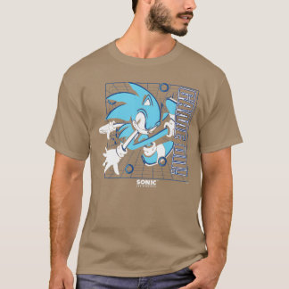 T-shirt Soniche Hedgehog Game On Bagues en Or Grille Vinta
