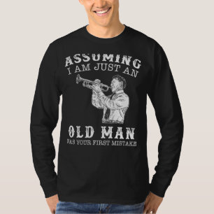 T-shirt Sonne les rires avec la trompette en supposant que
