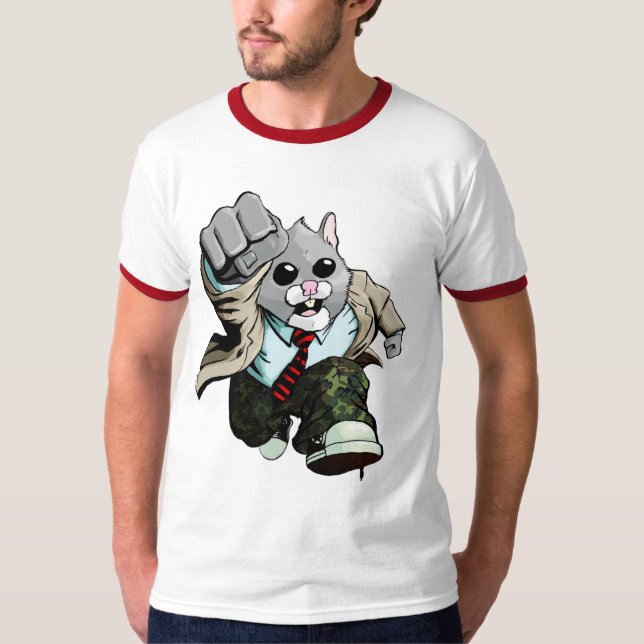 T-shirt Sonnerie de rage de hamster (Devant)