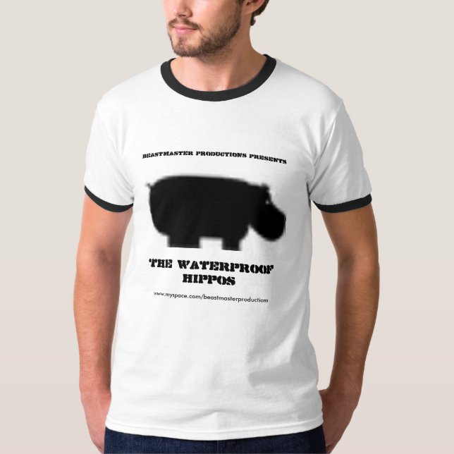T-shirt Sonnerie imperméable officielle d'hippopotames (Devant)