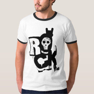 T-shirt Sonnerie T de crâne de main de roche