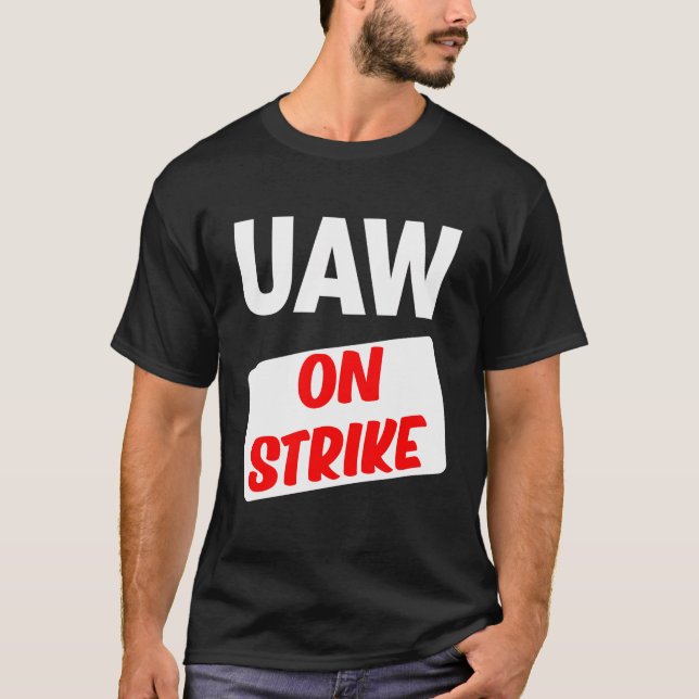 T-shirt Sonnette de poche Uaw Strike Red Tee United Auto W (Devant)