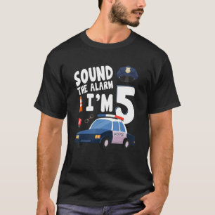 T-shirt Sonnez l'alarme C'est mon 5ème anniversaire 5 ans 
