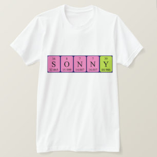 T-shirt Sonny nom de table périodique