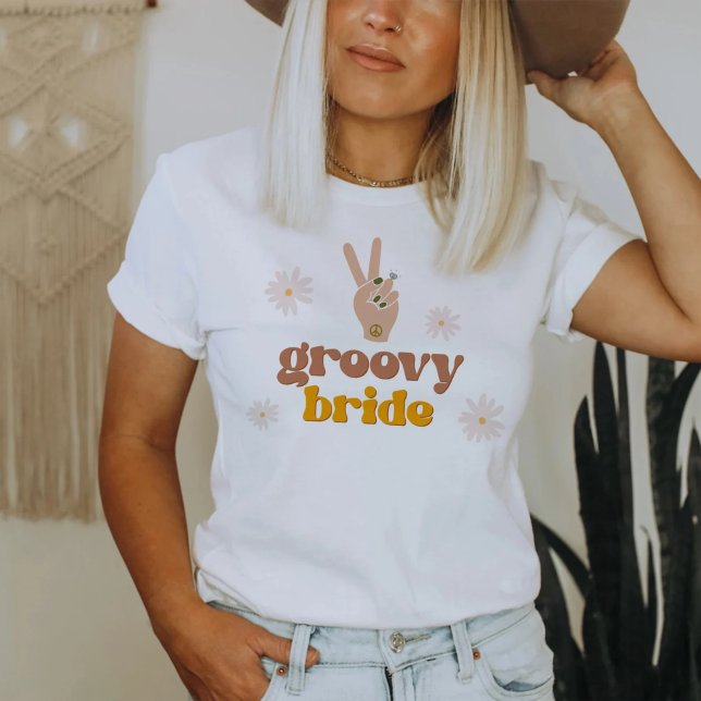 T-shirt SONNY Super mariée Retro 70's Hippie Bachelorette (Créateur téléchargé)