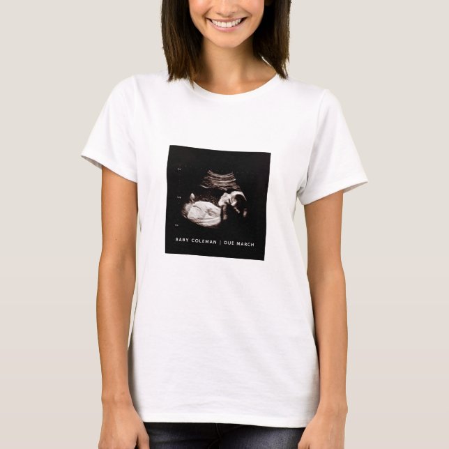 T-shirt Sonogramme de bébé grossesse Faire-part d'ultrason (Devant)