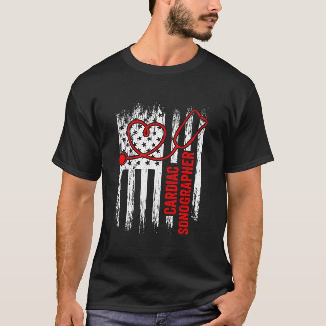 T-shirt Sonographe cardiaque Echo Tech Rdcs (Devant)