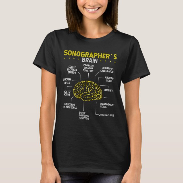 T-shirt Sonographe Cerveau Ultra Technicien Ultra Tech (Devant)