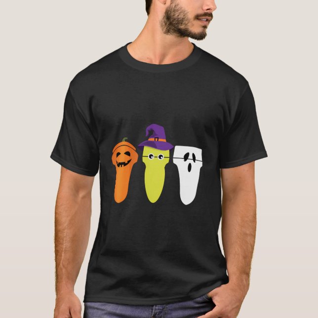T-shirt Sonographe Halloween Citrouille Ghost Witch Transd (Devant)