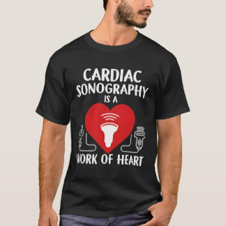 T-shirt Sonographie cardiaque Ultrasound Tech Sonographe