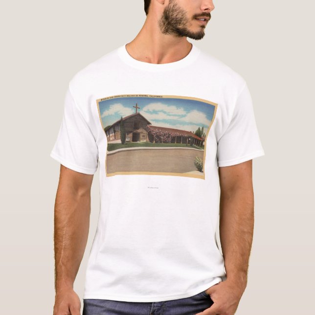 T-shirt Sonoma, CA - mission San Francisco Solano (Devant)