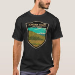 T-shirt Sonoma Valley California Travel Art Vintage<br><div class="desc">Sonoma Valley dans un style vectoriel. Sonoma County est une grande région viticole au nord de San Francisco. Des centaines de vignobles,  allant de petites propriétés familiales à des établissements vinicoles internationaux,  sont installés au milieu de collines et de vallées.</div>