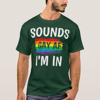 T-shirt Sons Gay AF Im En Gay pride Rainbow Stripe