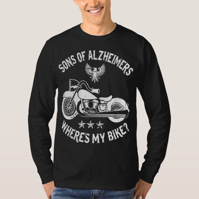 T-shirt Sons motards Alzheimers Wheres My Bike (Devant)