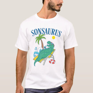 T-shirt Sonsaurus Dinosaur T Rex Son Saurus Famille Vacanc