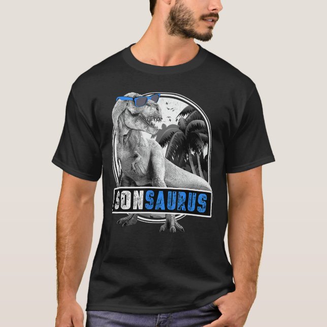 T-shirt Sonsaurus T Rex Son Saurus Dinosaur Garçon Dino M (Devant)
