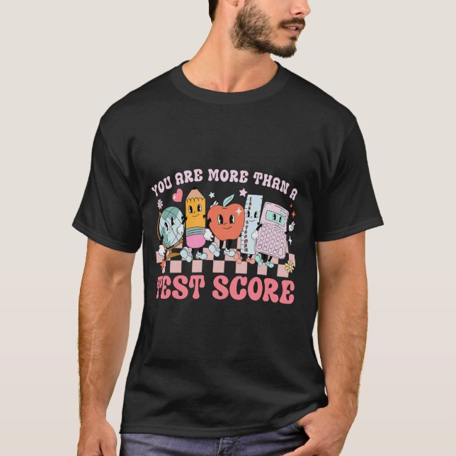 T-shirt Sont Plus Qu'Un Test Score Enseignant Enfants Test (Devant)