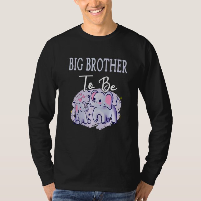 T-shirt Soon Big Brother To Be Elephants Baby Shower Gende (Devant)