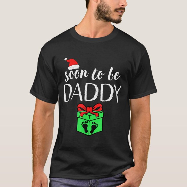 T-shirt Soon To Be Daddy Christmas Funny Pregnancy Announc (Devant)