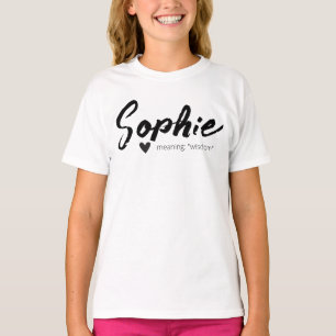T-shirt Sophie Nom Signifiant Minimal Texte Moderne Filles