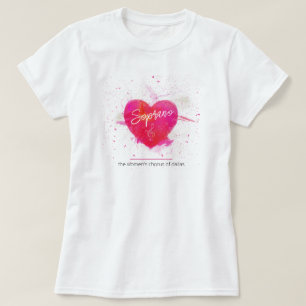 T-shirt Soprano Musical Coeur chante Partie