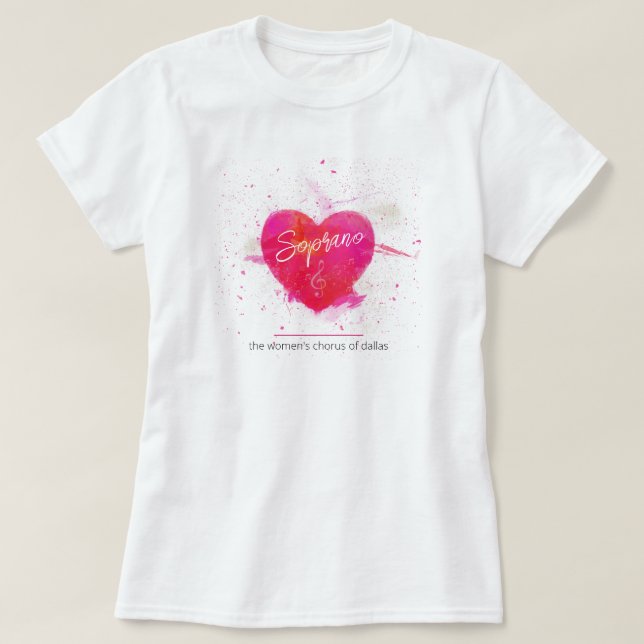 T-shirt Soprano Musical Coeur chante Partie (Design devant)