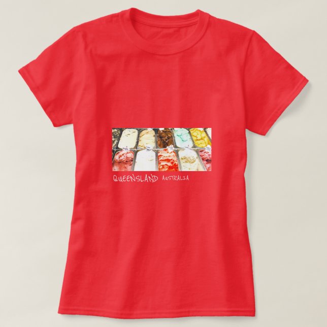 T-shirt Sorbet Queensland Australie voyage Souvenir (Design devant)