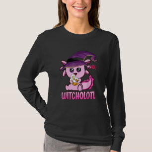 T-shirt Sorcaxolotl Mignon Axolotl Sorcière Halloween Épou
