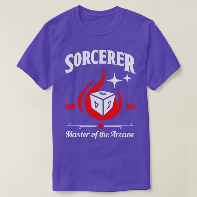 T-shirt Sorcier de classe de caractères D&D (Design devant)