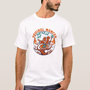 T-shirt Sorcier Écureuil, Magicien de la Forêt, Art Fantas