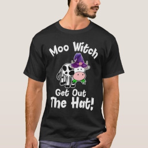 T-shirt Sorcière à Moo Sors le Chapeau Halloween Pour Vach