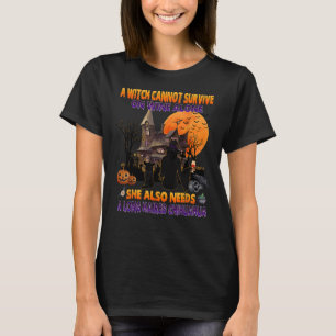 T-shirt Sorcière Au Vin Elle A Besoin D'Halloween Chihuahu