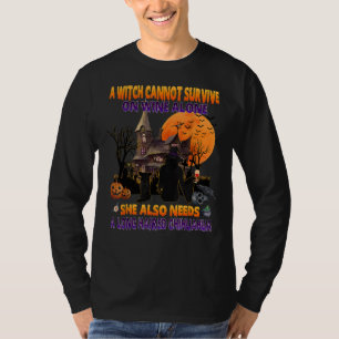 T-shirt Sorcière Au Vin Elle A Besoin D'Halloween Chihuahu