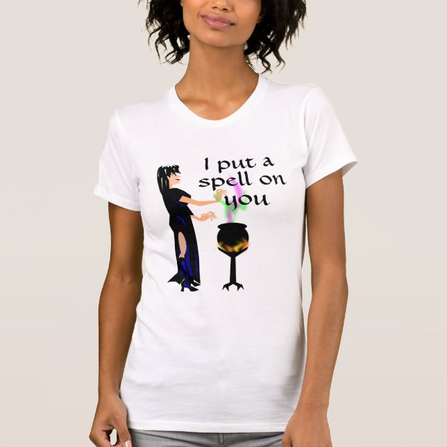 T-shirt Sorcière avec Pot magique et citation (Devant)