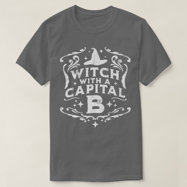 T-shirt Sorcière Avec Un Capital B - Halloween Witch Retro (Design devant)